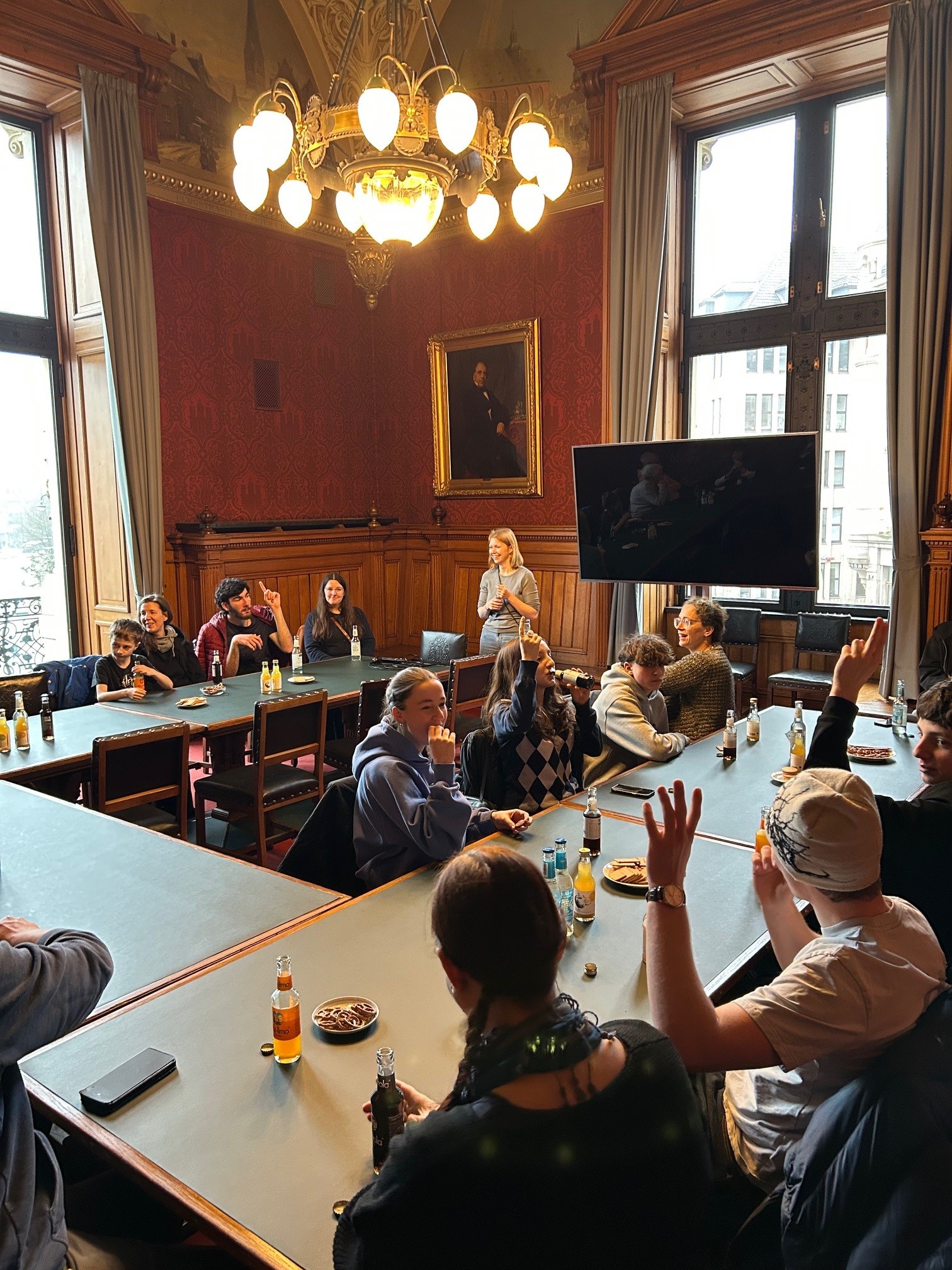 Einladung von Gastfamilien ins Hamburger Rathaus